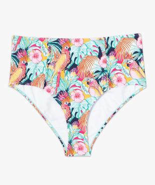 Bas de maillot de bain femme grande taille forme culotte à motifs exotiques vue4 - GEMO (PLAGE) - GEMO