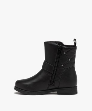 Boots à tige matelassée et rivetée fille vue3 - GEMO (ENFANT) - GEMO