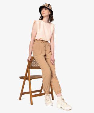 Tee-shirt femme texturé sans manches vue5 - GEMO(FEMME PAP) - GEMO