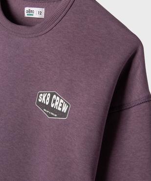 Sweat à col rond coupe ajustée garçon vue3 - GEMO 4G GARCON - GEMO