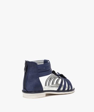 Sandales fille montantes à talon fermé et à zip avec papillons fantaisie vue4 - GEMO (ENFANT) - GEMO