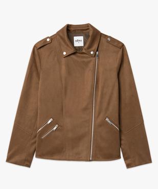 Blouson esprit biker en suédine femme grande taille vue4 - GEMO (G TAILLE) - GEMO