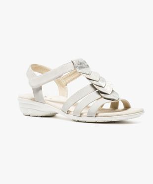 Sandale confort à brides et détails irisés sur le dessus vue2 - GEMO (CONFORT) - GEMO
