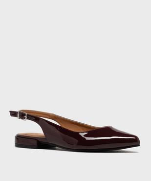 Escarpins slingback à bout pointu et talon plat femme - Follow Me vue2 - FOLLOW ME - GEMO