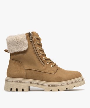 Boots fourrées à lacets et zips femme vue1 - TOM TAILOR - GEMO