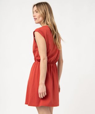 Robe courte sans manches en maille femme vue3 - GEMO(FEMME PAP) - GEMO