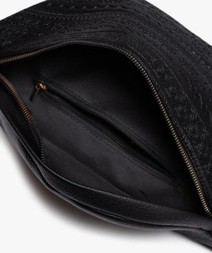 Sac femme forme banane en matière texturée vue3 - GEMO (ACCESS) - GEMO