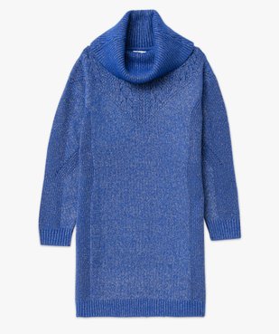 Robe pull pailletée avec grand col roulé femme vue4 - GEMO(FEMME PAP) - GEMO