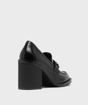 Mocassins à talon bloc avec bijou métallique sur le dessus femme - 5 Miles vue4 - 5 MILES - GEMO