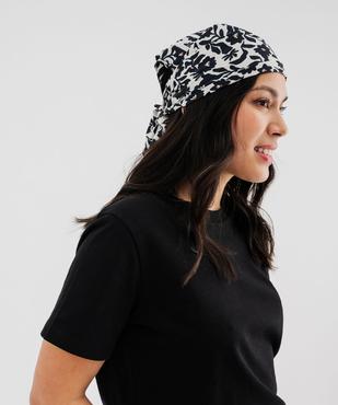 Tee-shirt manches courtes et col rond uni en coton résistant femme vue2 - GEMO(FEMME PAP) - GEMO