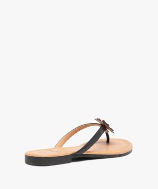 Tongs femme à petit talon plat et fleur sur l’entre-doigts vue4 - GEMO (CASUAL) - GEMO