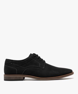 Derbies unis à lacets ronds et jeu de surpiqûres homme vue2 - MARIO BALDANO - GEMO