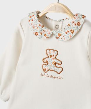 Ensemble 2 pièces sweat col Claudine + pantalon en velours bébé fille - LuluCastagnette vue2 - LULUCASTAGNETTE - GEMO