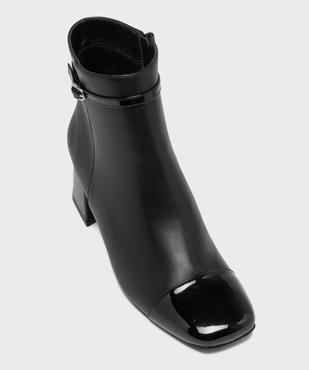 Boots zippées à bout carré et talon trapèze femme vue5 - FOLLOW ME G4G - GEMO