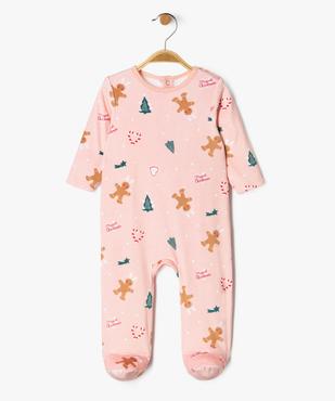 Pyjama de Noël en velours doux imprimé bébé vue1 - GEMO(BB COUCHE) - GEMO