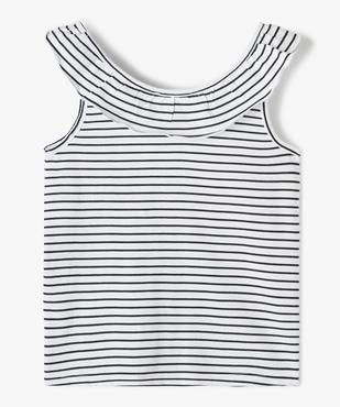 Débardeur fille imprimé à col volanté - LuluCastagnette vue3 - LULUCASTAGNETTE - GEMO