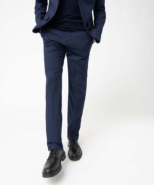 Pantalon de costume homme en toile coupe droite vue1 - GEMO (HOMME) - GEMO