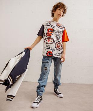 Tee-shirt manches courtes imprimé football américain garçon - Camps United vue5 - CAMPS GEMO FOR GOOD - GEMO