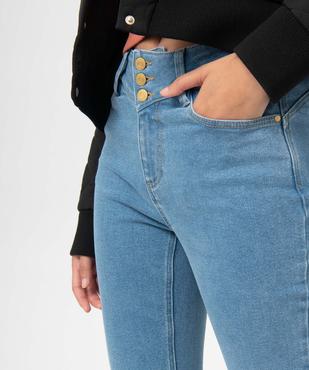 Jean femme coupe Slim taille haute longueur 7/8ème vue2 - GEMO 4G FEMME - GEMO