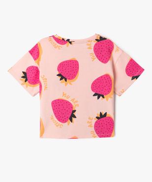Tee-shirt oversize à larges motifs fille vue12 - GEMO 4G FILLE - GEMO