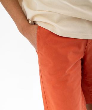Bermuda en coton stretch coupe droite homme vue2 - GEMO 4G HOMME - GEMO