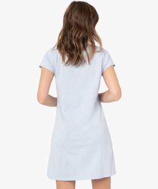 Chemise de nuit imprimée à manches courtes femme vue3 - GEMO 4G FEMME - GEMO