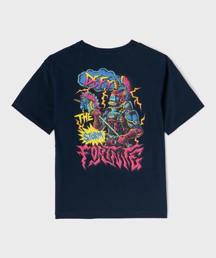 Tee-shirt manches courtes avec motif poitrine et dos garçon - Fortnite vue3 - FORTNITE - GEMO