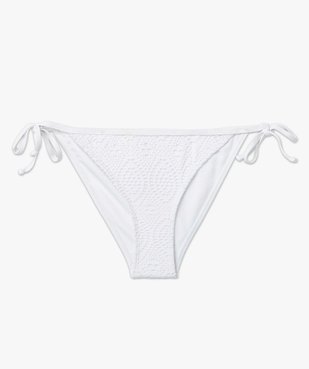 Bas de maillot de bain femme avec dentelle sur l’avant vue4 - GEMO 4G FEMME - GEMO