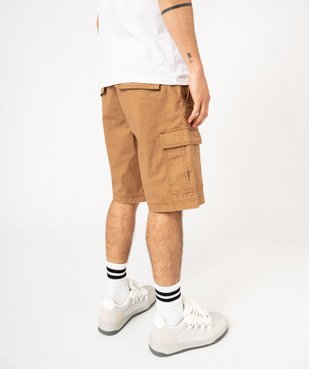 Bermuda cargo en toile homme vue6 - GEMO 4G HOMME - GEMO
