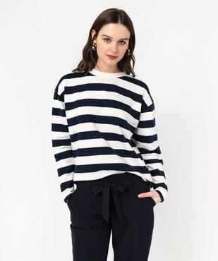 Sweat à rayures femme vue2 - GEMO(FEMME PAP) - GEMO
