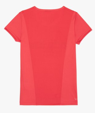 Tee-shirt fille respirant avec empiècement mesh au dos - Adidas vue2 - ADIDAS - GEMO