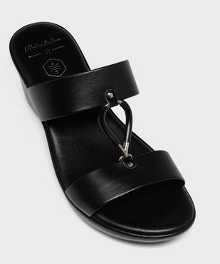 Mules à talon compensé et larges brides fantaisie femme vue5 - VALENTINA BALDA - GEMO