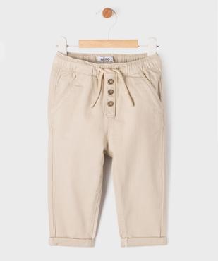 Pantalon chino avec taille ajustable bébé garçon vue2 - GEMO(BEBE DEBT) - GEMO