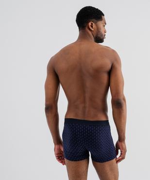 Boxers en coton biologique uni et imprimé homme (lot de 2) vue4 - GEMO 4G HOMME - GEMO