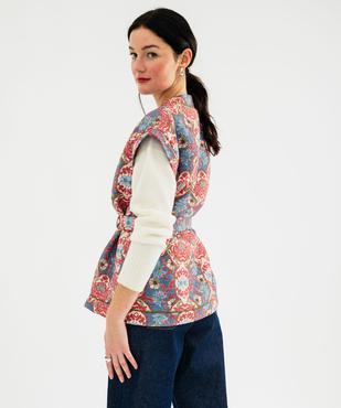 Veste kimono matelassée à motifs fleuris femme vue4 - GEMO(FEMME PAP) - GEMO