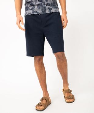 Bermuda en maille avec ceinture ajustable homme vue1 - GEMO (HOMME) - GEMO