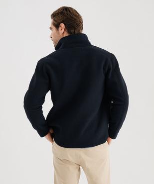 Sweat zippé à col montant intérieur polaire homme vue4 - KENSINGTON - GEMO