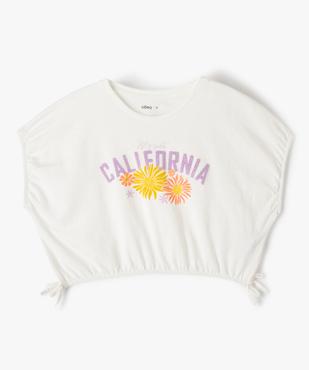 Tee-shirt fille imprimé à coupe courte et loose vue1 - GEMO (ENFANT) - GEMO