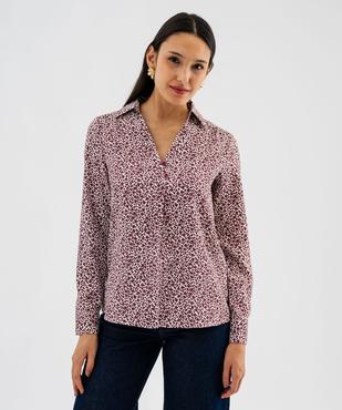 Blouse manches longues en maille gaufrée à motifs fleuris femme vue5 - GEMO(FEMME PAP) - GEMO