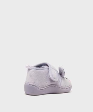 Chaussons montants à scratch en velours imprimés bébé fille vue4 - GEMO (ENFANT) - GEMO