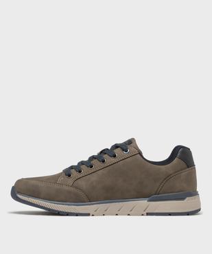 Baskets basses de ville à lacets et zip homme - Urban Steps vue3 - URBAN STEPS - GEMO