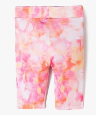 Legging de sport court en maille tie-and-dye fille vue2 - GEMO 4G FILLE - GEMO
