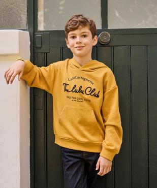 Sweat à capuche en maille piquée garçon - LuluCastagnette vue4 - LULUCASTAGNETTE - GEMO