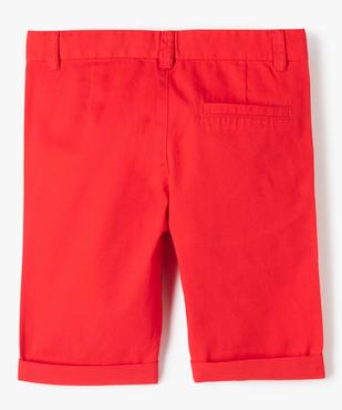 Bermuda coupe chino regular en toile de coton garçon vue3 - GEMO 4G GARCON - GEMO