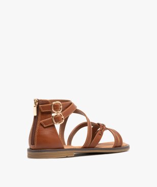 Sandales plates à brides et talon zippé femme - Valentina Baldano vue11 - VALENTINA BALDA - GEMO