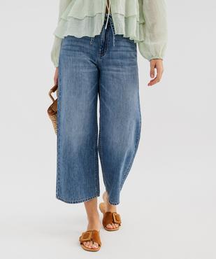 Jean Cropped Wide leg taille haute femme vue1 - GEMO 4G FEMME - GEMO