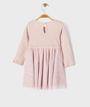 Robe en coton et tulle bébé fille vue3 - GEMO(BEBE DEBT) - GEMO