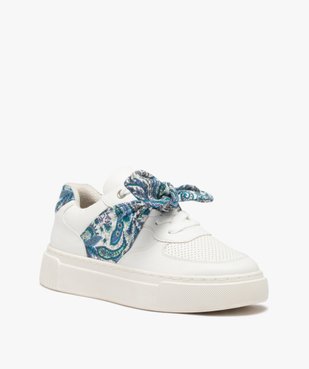 Baskets femme unies avec dessus bandana noué  vue2 - GEMO (SPORTSWR) - GEMO
