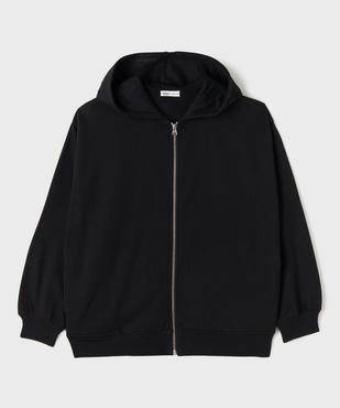Sweat zippé à capuche coupe oversize fille vue1 - GEMO 4G FILLE - GEMO