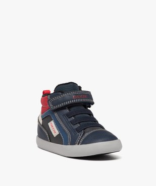 Baskets bébé garçon mid-cut à fermeture zip et scratch - Geox vue2 - GEOX - GEMO